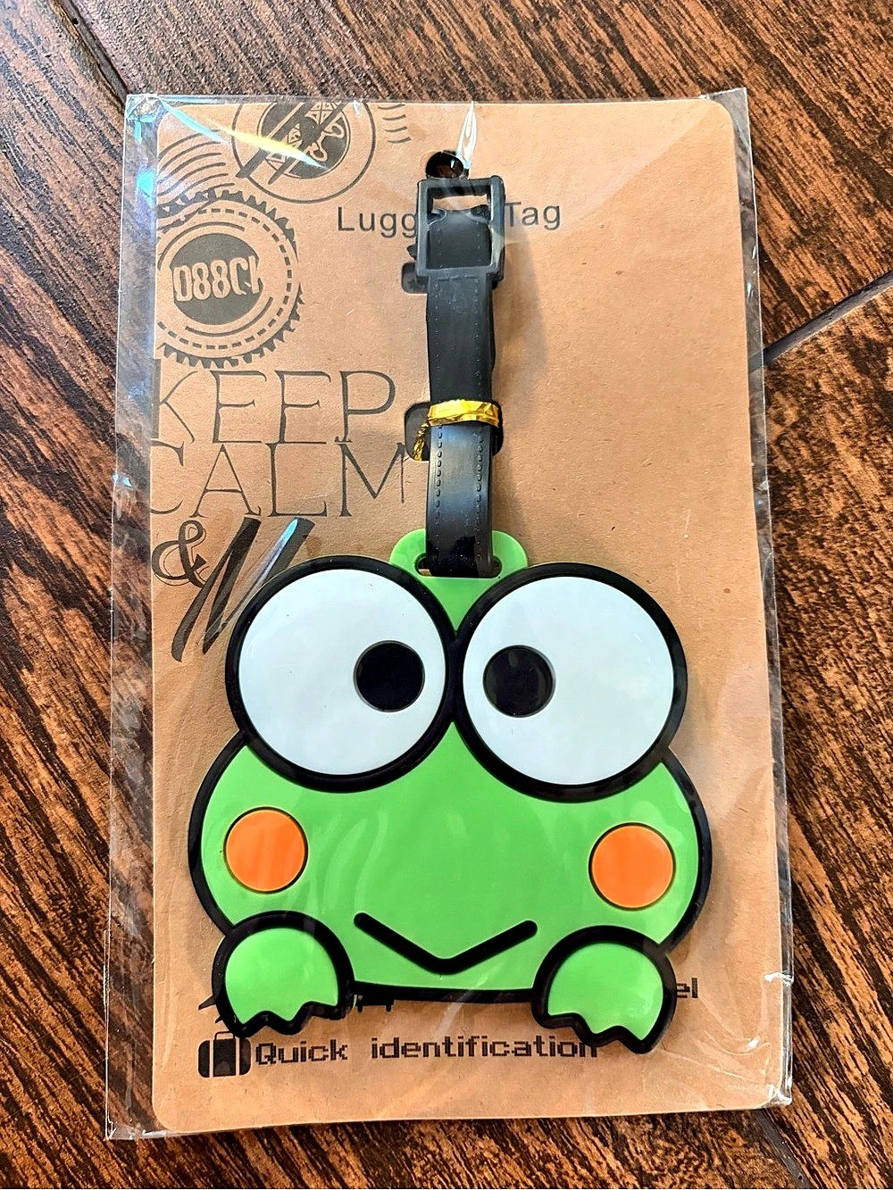 Sanrio Keroppi Silicone Luggage Tag Green NWT
